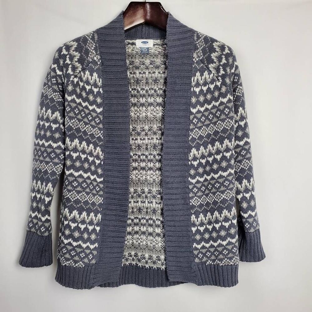 Old Navy Girls Large (10-12) Open Cardigan Pattern Sweater